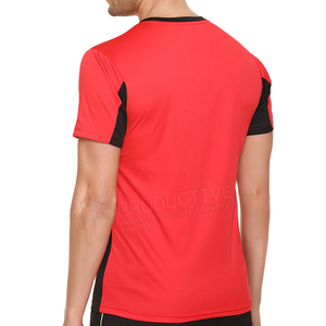 T-shirt de compression tissé à manches courtes pour hommes en polyester/coton - Product Image 4