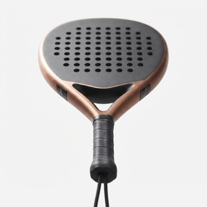 Raquette de padel en fibre de carbone, légère, en graphite, avec noyau en EVA, cadre durable, surface texturée, poignée ergonomique pour un contrôle optimal. - Product Image 5