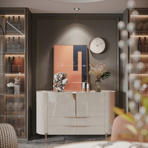 Modern Wood Side <b>Cabinet</b> for Home & Apartment Use in Living Room & Bedroom Versatile Home Furniture - Product Image 4