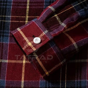 Camisa de Franela para Hombre, Corte Regular Ajustado, Transpirable, con Botones Cubiertos, Alta Calidad, Diseño Único al por Mayor, Otoño, 100% Algodón - Product Image 5