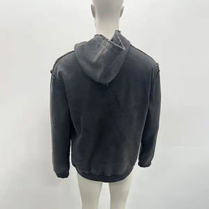 100% nuevo estilo personalizado 3D gráfico sudadera poliéster pulóver Sudadera con capucha logotipo bordado desgastado - Product Image 3