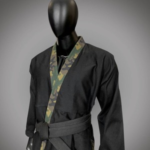 Custom <b>Black</b> Camouflage Pearl Weave BJJ Gi 450GSM 100% Cotton Brazilian Jiu Jitsu Kimono Uniform for <b>Men</b> Martial Arts - Product Image 2