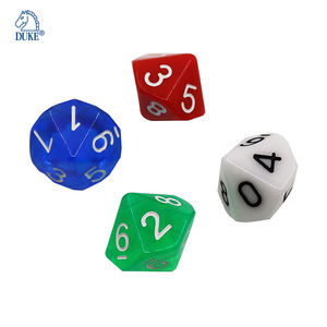 ลูกเต๋าเกมหลายเหลี่ยมแบบกําหนดเองลูกเต๋าพลาสติก 10 ด้านพร้อมตัวเลข 0 ถึง 9 - Product Image 2