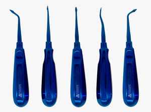 Conjunto de elevador Dental de Venta caliente, elevadores de raíz Dental dentada y de luxación de acero inoxidable de Color azul para extracción de dientes - Product Image 5