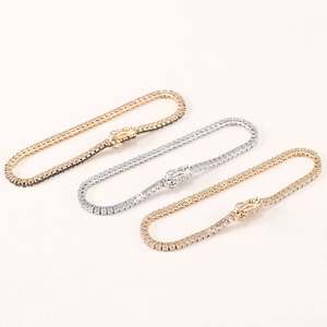 Chaîne de tennis Moissanite de haute qualité 3 à 5 mm en argent sterling 925 Bracelet 14K Bracelets de tennis en zircone - Product Image 3