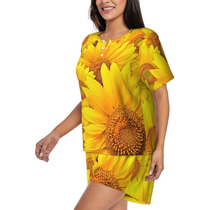 Comfortable High Quality Solid Casual Two Piece Shorts <b>Set</b> Women's Shirts and Shorts <b>Twin</b> <b>Set</b> 100% Cotton Breathable - Product Image 4