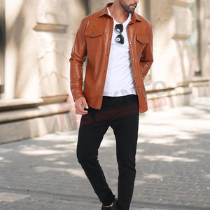 Oem Service <b>Men</b> <b>Leather</b> <b>Jackets</b> Latest Design <b>Men</b> <b>Leather</b> <b>Jackets</b> Winter Low Moq <b>Men</b> <b>Leather</b> <b>Jackets</b> - Product Image 5