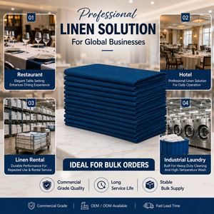 Serbet Kain Persegi Motif Bendera 20x20 Inch 240gsm MJS Spun Polyester Komersial Restoran Hotel Pemasok OEM ODM Dapat Dicuci Mesin - Product Image 5