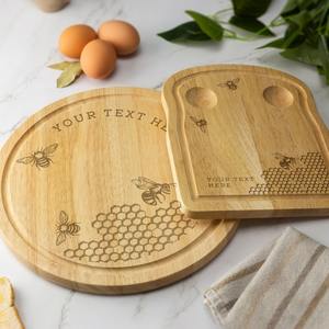 Planche à découper en bois d'acacia design, durable, artisanale, design moderne et luxueux, écologique pour les légumes et les fruits - Product Image 1