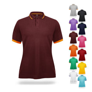 เสื้อโปโลสำหรับผู้หญิง150 GMS แบบไม่มีกระเป๋าแขนกางเกงขาสั้นผ้าโพลีเอสเตอร์ว่างเปล่ารูปทรง100% - Product Image 1