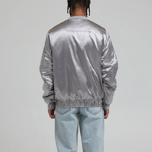 Meilleure vente veste universitaire en toile satinée pour hommes support en laine d'hiver haute rue couleur unie nouveauté vêtements de plein air Pakistan - Product Image 2