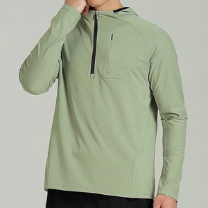 Wholesale Stylish Fashionable Gym Apparel Custom Label & Branding Outdoor Training <b>Running</b> <b>Jacket</b> Spandex Quarter Zip Gym <b>Jacket</b> - Product Image 4