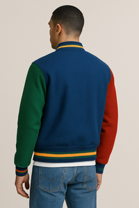 Custom Men's Varsity <b>Bomber</b> <b>Jacket</b> Winter Patchwork Letterman <b>Baseball</b> Embroidery Patches New Customizable Varsity <b>Jacket</b> - Product Image 4