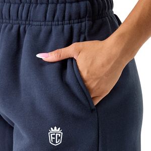 <b>Women</b> Relaxed Flared Pants Soft Stretch Fabric Wide Leg Lounge <b>Trousers</b> Foldover <b>Waist</b> Casual Everyday Wear - Product Image 5