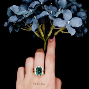 8*11 mm Emerald Cut Lab Grown Emerald 10K Solid Gold Ring For Women Solitaire Engagement Ring Handmade Solitaire Gold Ring - Product Image 5