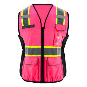 Gilet fluorescent respirant et coupe-vent - Vêtement d'extérieur décontracté au design délavé pour un confort, une durabilité et une visibilité maximales sur le chantier - Product Image 1