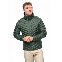 Doudoune légère pour homme Doublure matelassée imperméable à capuche avec fermeture respirante Personnalisable