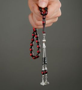 ลูกปัดสวดมนต์แบบอิสลามทำจากเรซิ่น tasbih mibha ขัดเงาของขวัญสำหรับมุสลิมผู้ชายทำด้วยมือโมเดลกันน้ำ - Product Image 4