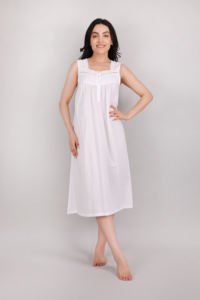 Fashionable <b>Long</b> Cotton Night Gown for Women Quick Dry Breathable Smooth All Season Elegant <b>Nighty</b> Nightdress Wholesale - Product Image 5