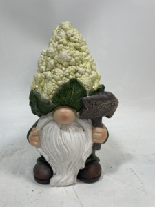 Lampes solaires <span class=keywords><strong>de</strong></span> jardin en forme <span class=keywords><strong>de</strong></span> statue, statue <span class=keywords><strong>de</strong></span> gnome <span class=keywords><strong>de</strong></span> jardin créative en résine solaire avec chapeau <span class=keywords><strong>de</strong></span> légume et panneau <span class=keywords><strong>de</strong></span> bienvenue décoratif - Product Image 4