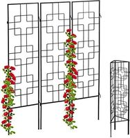 Enrejado de Jardín Decorativo de Hierro Ecológico Vintage con Acabado en Polvo Personalizable para Rosas Trepadoras y Vegetales - Duradero