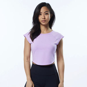 Nueva Camiseta de manga corta informal de verano a la moda para mujer, camiseta transpirable de color sólido con cuello redondo y estampado digital - Product Image 1