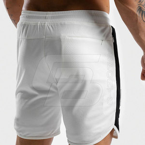 2024 sur mesure hommes taille haute Shorts de gymnastique séchage rapide été Sports entraînement course Shorts taille élastique solide non tissé - Product Image 4