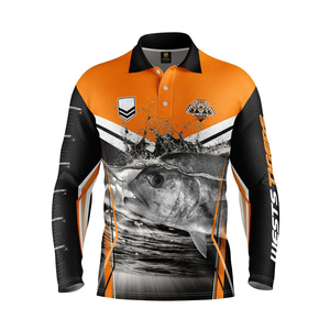 Camisas de poliéster/algodón cómodas de Jersey de pesca anti-UV de fábrica OEM de primera calidad con ajuste de gran tamaño - Product Image 4