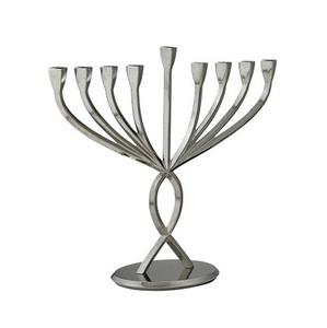 Bougeoir décoratif Hanukkah en métal aluminium Bougeoir Menorah à 9 piliers Nouveau design décoratif - Product Image 2