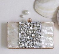 Tas tangan desainer mewah tas tangan Resin cantik dengan dekorasi berlian imitasi bordir ramah lingkungan musim panas harga terbaik