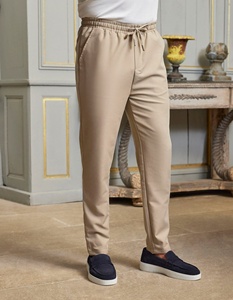 Pantalones de invierno para hombre, de terciopelo lavado, de tiro medio, de pierna recta, con borde deshilachado. - Product Image 2