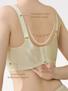 Sujetador de bikini de talla grande XL de maternidad de tela suave natural de encaje de té verde de silicona Top abierto enfermería patrón sólido conjuntos breves - Product Image 2