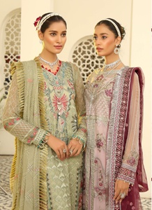 ชุดสูท shalwar kameez ผ้าชีฟองปักลายสำหรับผู้หญิงชุดปาร์ตี้อินเดียและปากีสถาน - Product Image 2