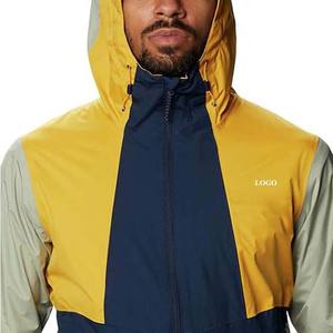 Chaquetas de hombre con diseño de logotipo personalizado OEM de color de contraste, chaquetas de hombre impermeables con Cremallera de nailon y poliéster de estilo callejero - Product Image 6