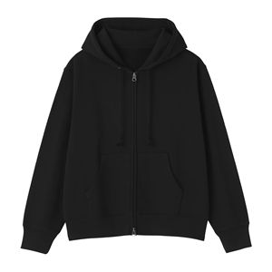 Sudadera con Capucha de Forro Polar para Mujer, Personalizada, Talla Grande, con Bolsillo Tipo Canguro, Lisa, Sólida, de Algodón Grueso, al por Mayor - Product Image 2