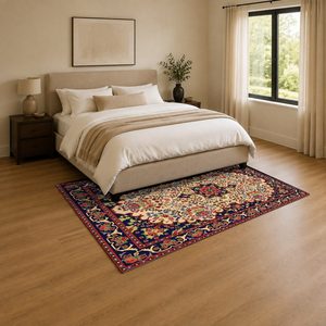 RUGS DEPOT LXDP-0535 Wholesale Red Burgundy Marble Effect Digital Printed Machine Washable Chenille Area Rug Non <b>Slip</b> - Product Image 3