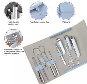 Best Quality 10 Pieces <b>Nail</b> Clippers Set High Quality Manicure <b>Kits</b> By Zachary Industries - Product Image 3