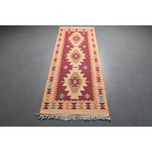 2.6x6.7 ft Rug, <b>Runner</b> Vintage Rug, <b>Red</b> Animal Print Rug - Product Image 5