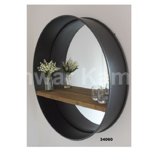 Wholesale <b>Black</b> Metal Frame Modern Decorative <b>Mirror</b> for Bathroom Living Room Bedroom Entryway Fireplace Hallway Decor - Product Image 3