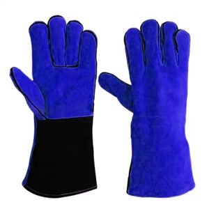 Guantes de Trabajo de Cuero Vacuno de Primera Calidad, Resistentes al Fuego y al Calor, para Soldadores Industriales, con Forro de Algodón, para Uso General - Product Image 6