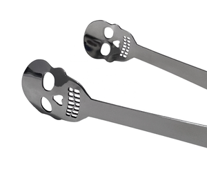 DIVRIS DR-2715 Stainless Steel Skull Design Modern Minimalist Ice Tongs Reusable <b>Bar</b> <b>Tool</b> for Cocktail Making - Product Image 3