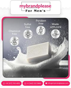 Soins de la peau personnalisés de marque privée le savon original pour hommes barre nettoyante classique pour le corps avec fonction de blanchiment en gros - Product Image 4