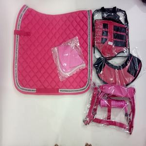 ชุดแผ่นรองอานม้าโพลีคอตตอนปรับแต่งได้พร้อมกระดิ่งและเอ็นที่คลุมกันบินสำหรับกีฬาขี่ม้า - Product Image 1