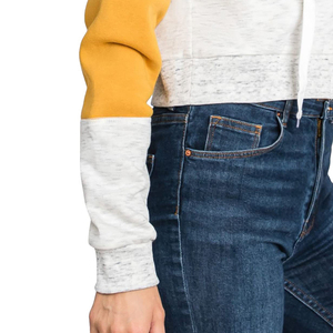 Sudaderas con capucha de buena calidad para mujer Sudadera con capucha informal de gimnasio recortada con cremallera sólida para mujer Hombro caído Tejido ecológico - Product Image 5