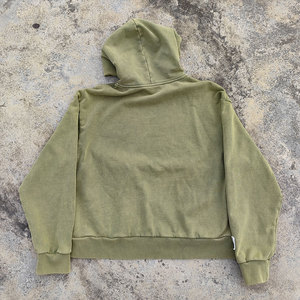 Sudadera con Capucha de Algodón 100% Lavado Vintage, Estilo Holgado, Personalizada, para Hombre, Gruesa, Desgastada, Decolorada por el Sol, Venta al Por Mayor de Fábrica OEM - Product Image 2