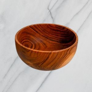 Venta al por mayor de cuencos de madera clásicos hechos a mano de Indonesia, aptos para lavavajillas desechables ecológicos en 3 tamaños - Product Image 5