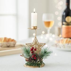 Porte-bougie de Noël multi-usage festif, parfait pour la décoration de table, le décor de cheminée, la pièce maîtresse et les célébrations de fête, en provenance d'Inde - Product Image 3