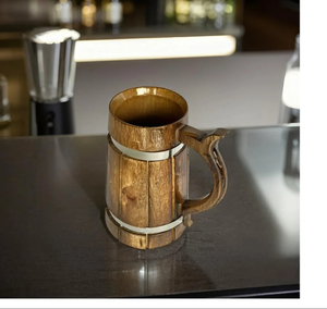 Tasse en céramique de luxe artisanale en bois de qualité supérieure pour bière artisanale et boissons froides - Product Image 3