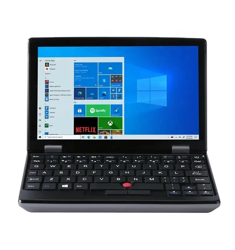 Laptop saku 7 inci layar sentuh, notebook portabel J4105 Win 10 desain baru RAM 12GB SSD 1TB