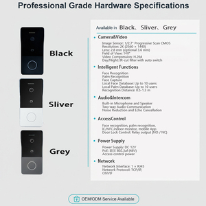 Station d'<span class=keywords><strong>interphone</strong></span> extérieure étanche IP65 Hiwink avec caméra 2K, kit de téléphone de porte en alliage d'aluminium avec bouton de sortie NFC et carte IC - Product Image 6